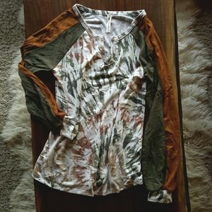 Super soft print long sleeve top